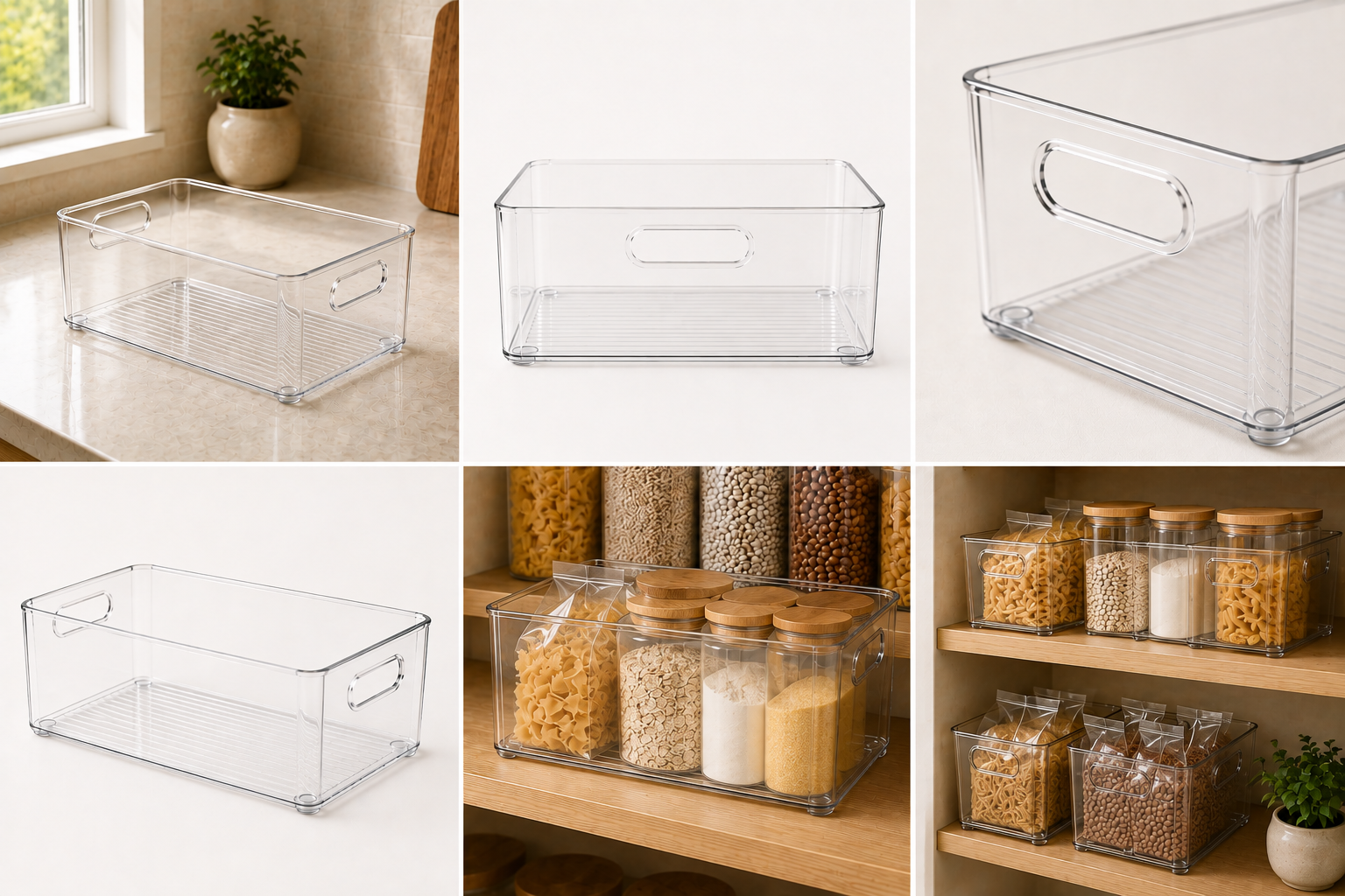 Clear Pantry Storage Bin