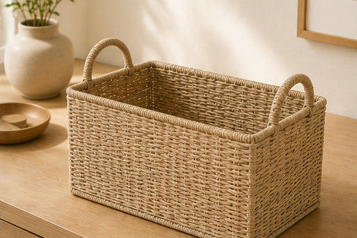 Woven Storage Basket with Handles
