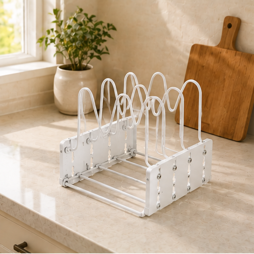 Adjustable Pot Lid Organizer