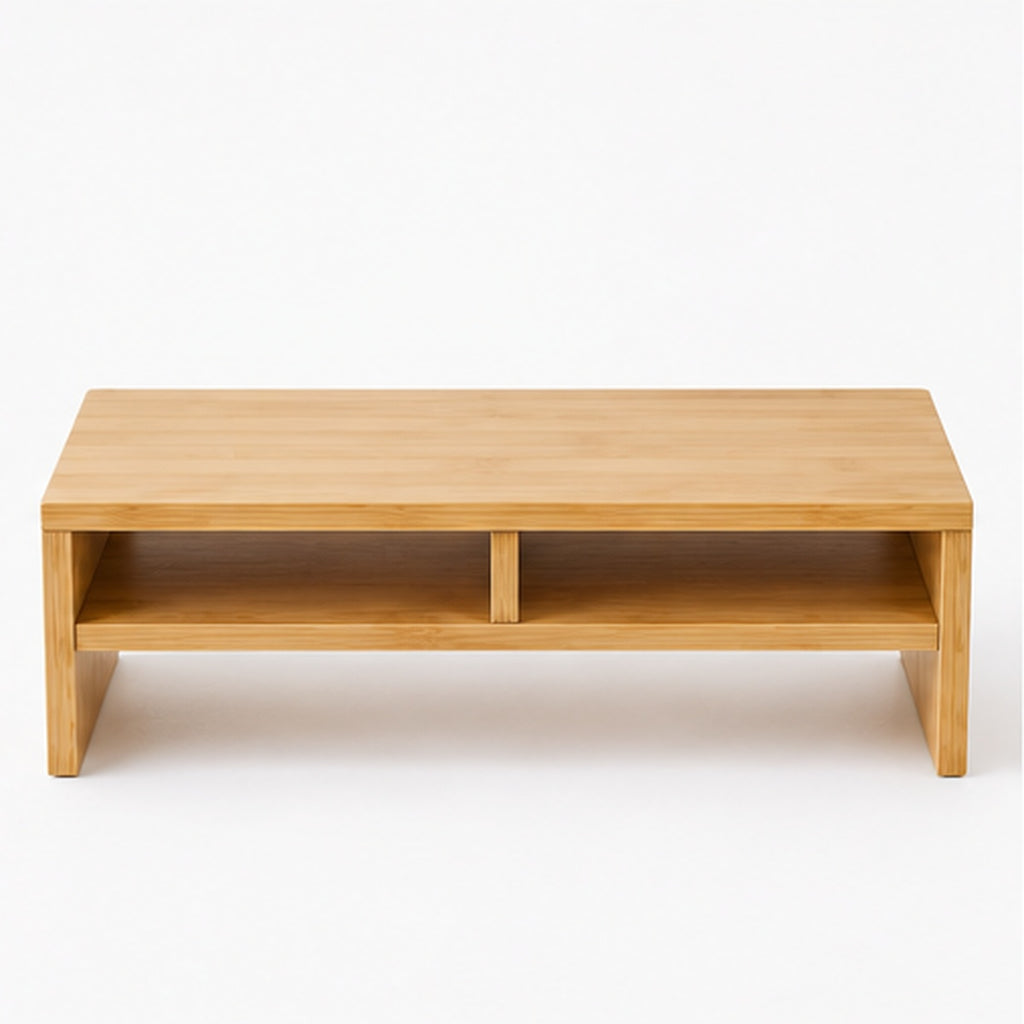 Bamboo Monitor Stand with Storage