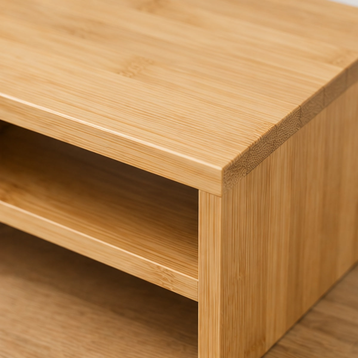 Bamboo Monitor Stand with Storage