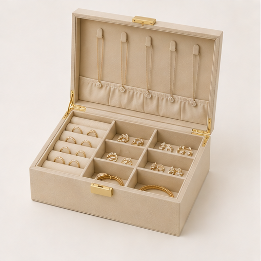 Jewelry Organizer Box with Compartments