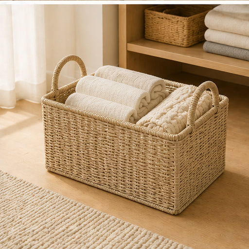 Woven Storage Basket with Handles