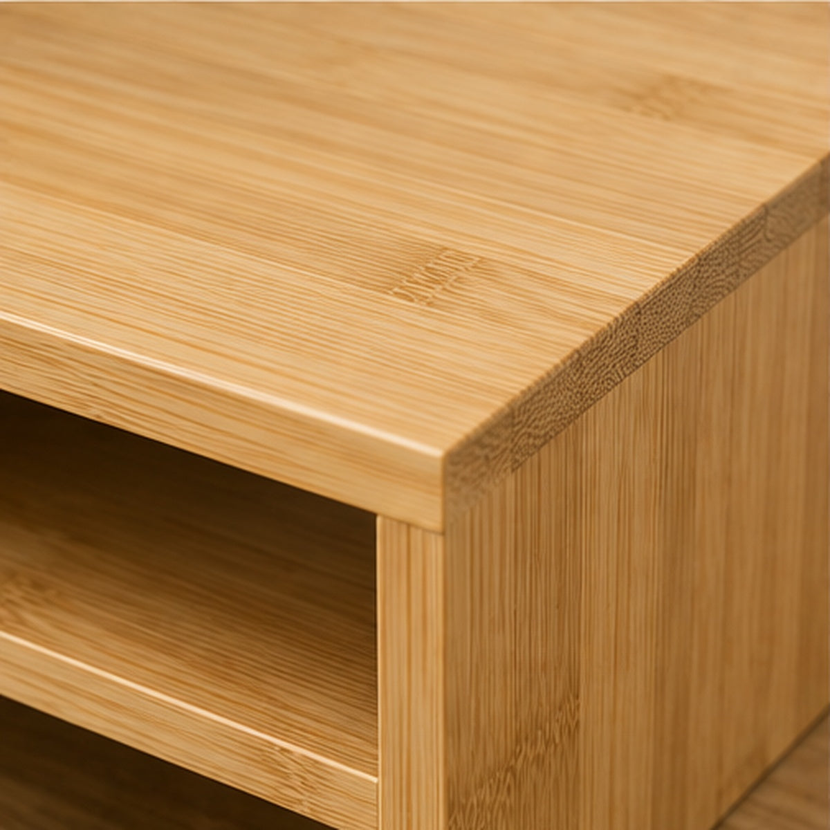 Bamboo Monitor Stand with Storage