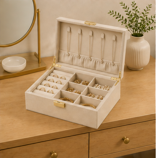 Jewelry Organizer Box with Compartments