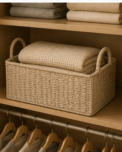 Woven Storage Basket with Handles