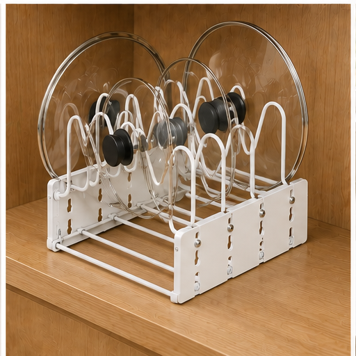 Adjustable Pot Lid Organizer