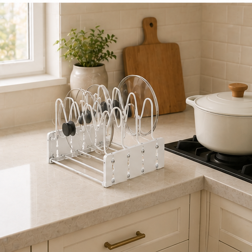 Adjustable Pot Lid Organizer