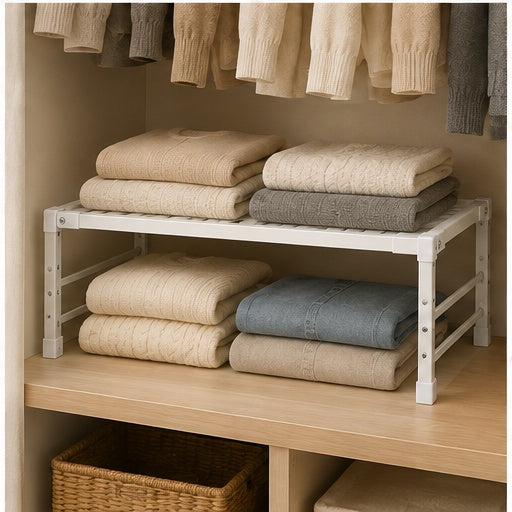 Adjustable Closet Shelf Organizer